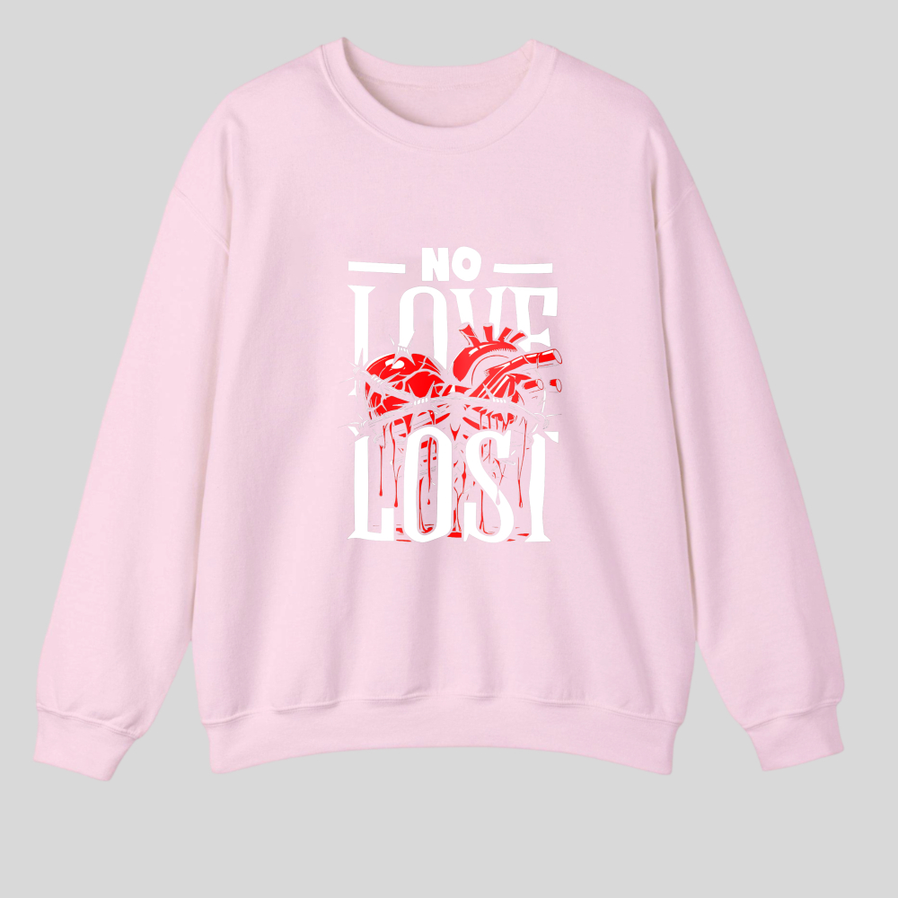 No Love Lost Heart Design tshirt 100% cotton