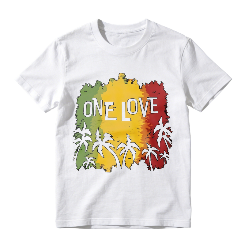 One Love Rasta Palm Tree Design Unisex Classic T-shirt