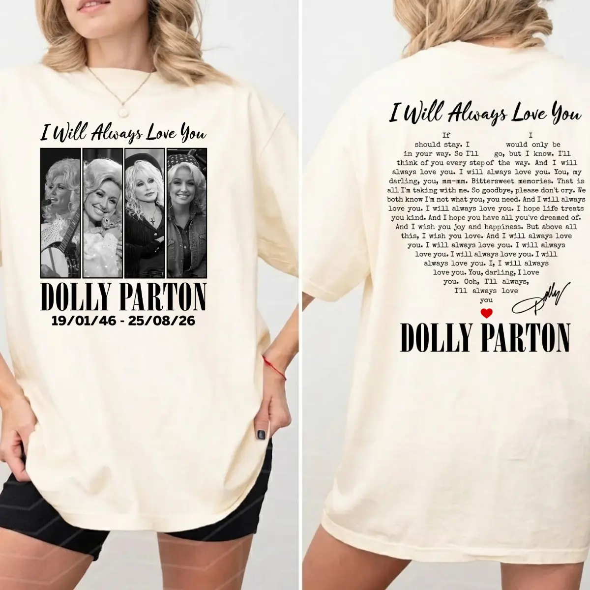  I Will Always Love You T-Shirt, Country Music Legend Graphic Tee, Unisex Fan Gift