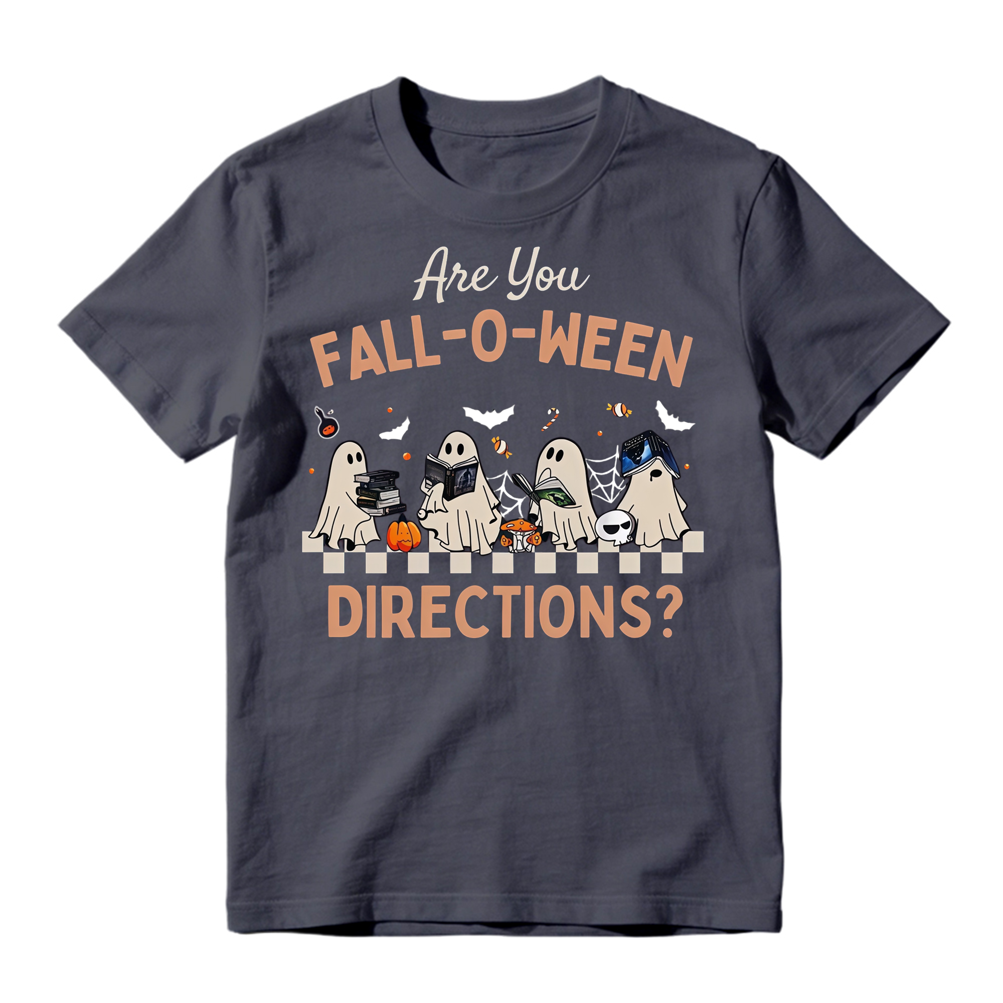 Fall-O-Ween Reading Ghosts Graphic T-Shirt