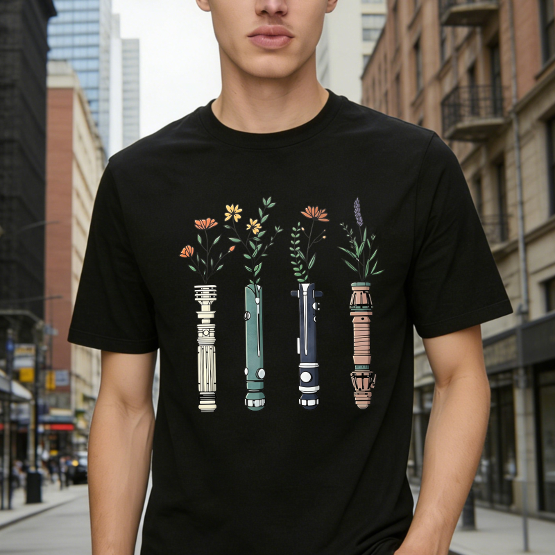 Flower Lightsaber Design Unisex Classic T-shirt