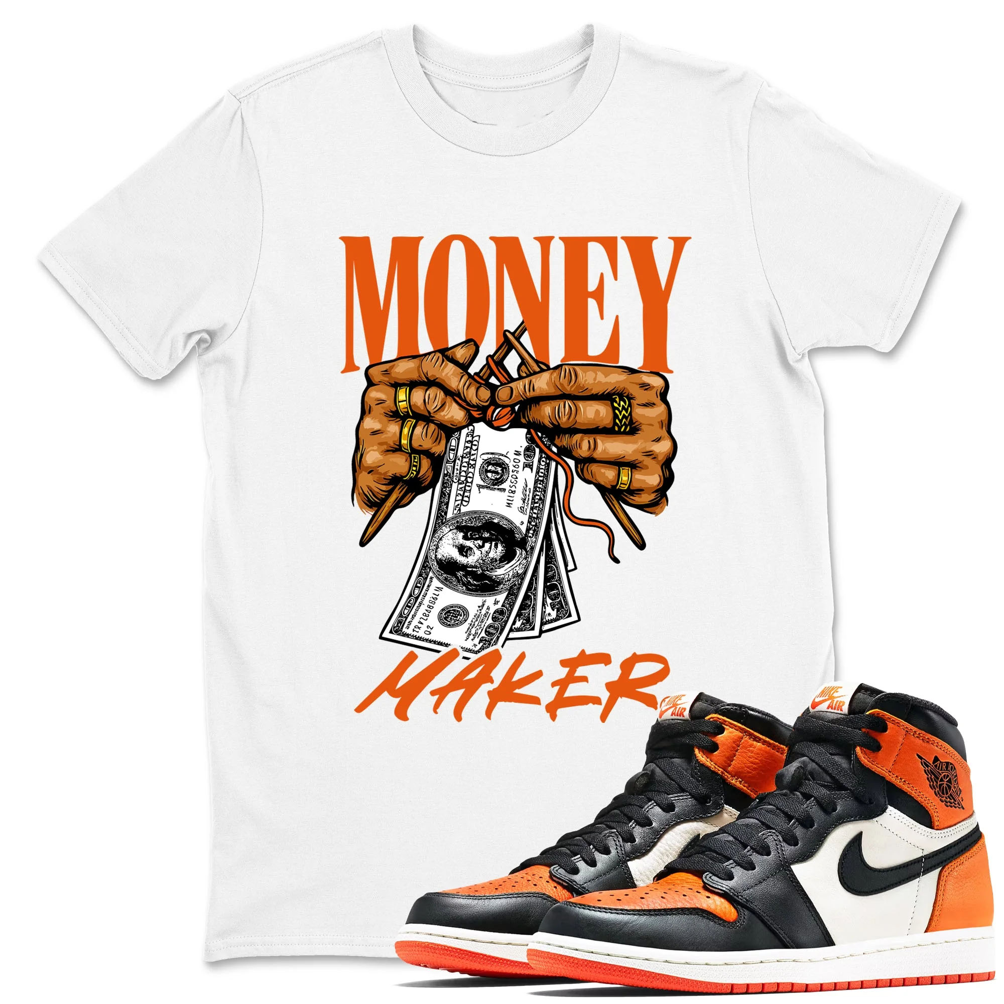 Money Maker TEEWAVO Sneaker Tees - Air Jordan 1 Shattered Backboard
