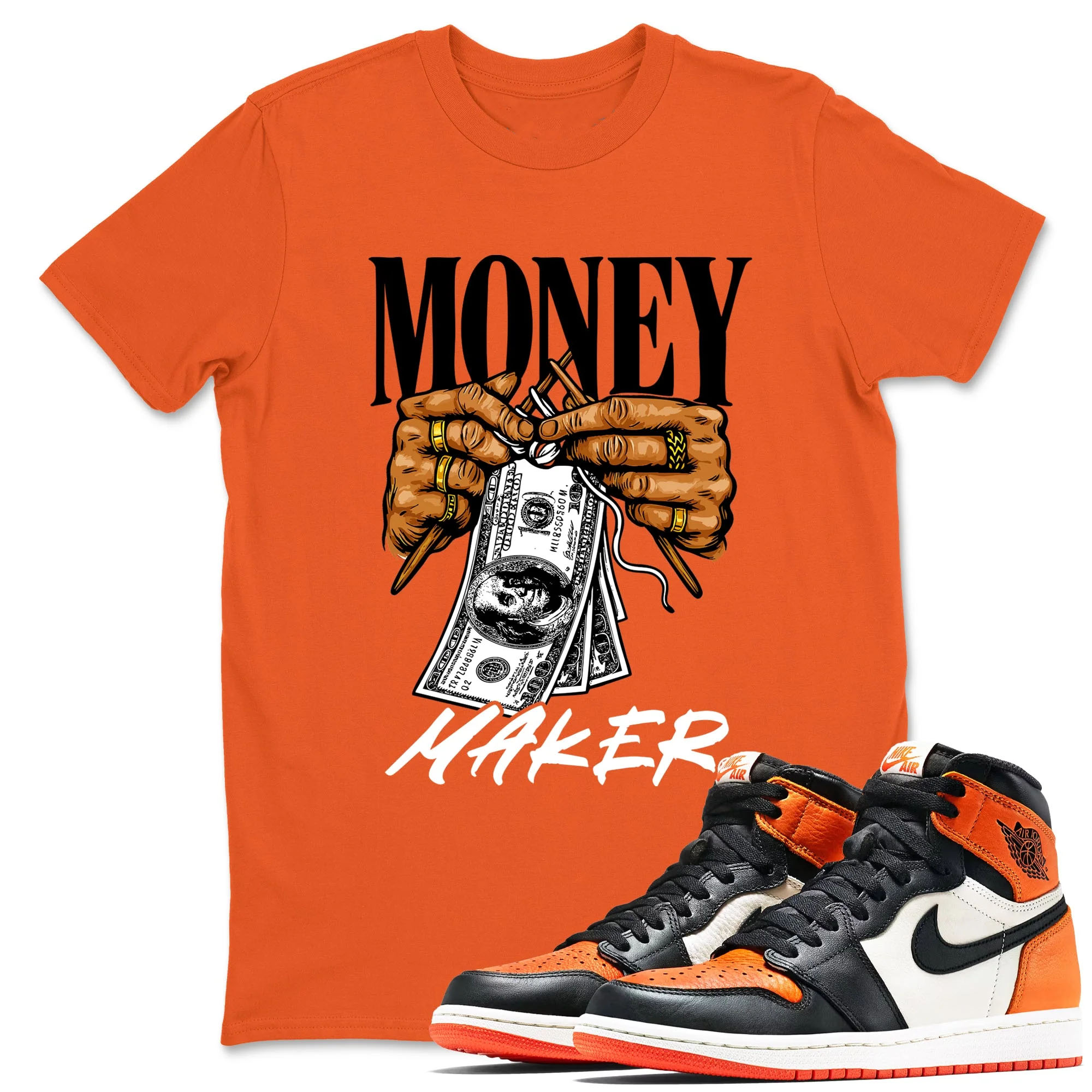 Money Maker TEEWAVO Sneaker Tees - Air Jordan 1 Shattered Backboard