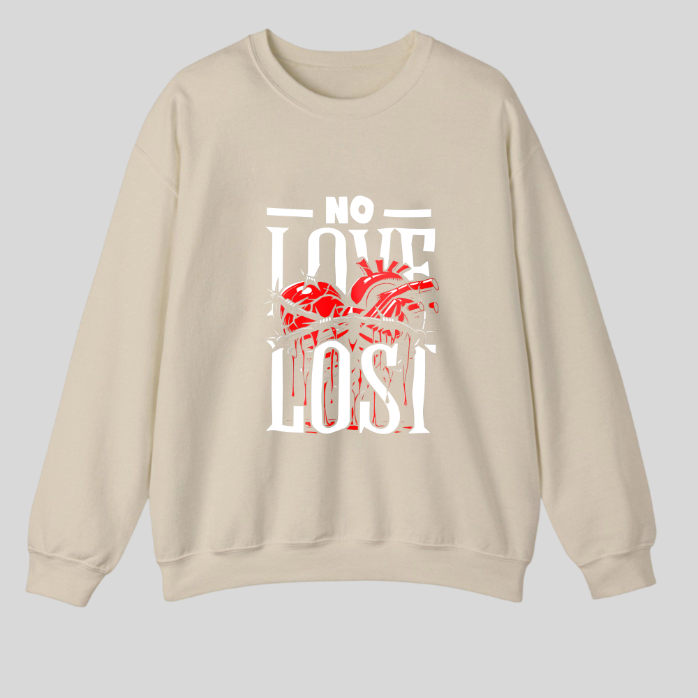 No Love Lost Heart Design tshirt 100% cotton