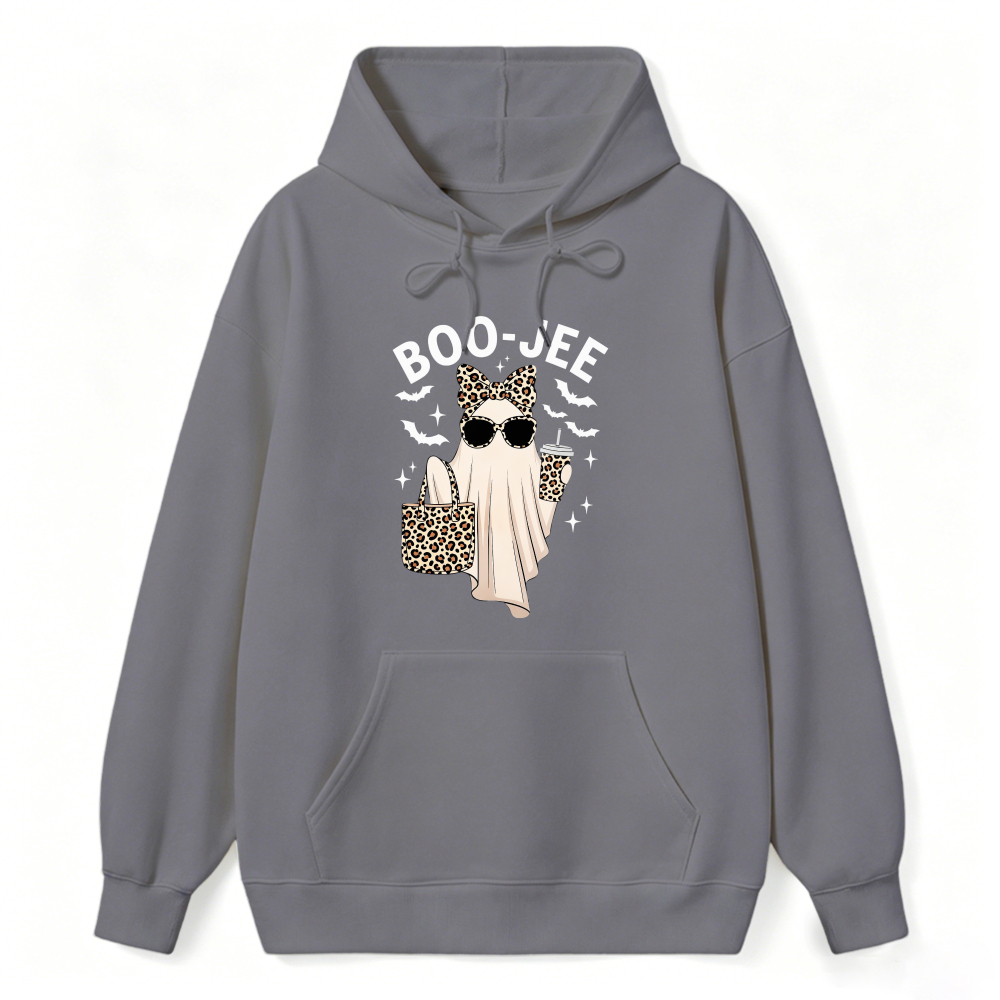 Boo Jee Leopard Cat Ghost Halloween Sweatshirt