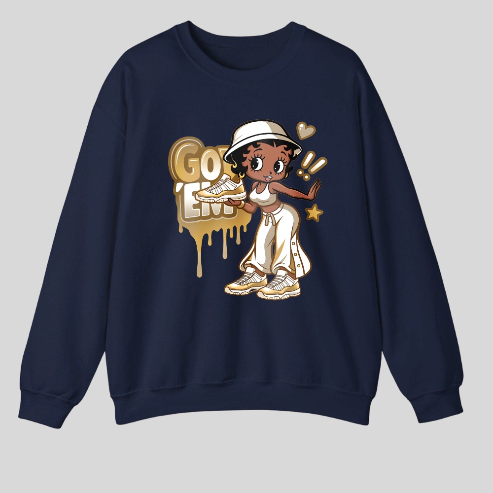Go Ets Dripping Gold Girl With Hat tshirt 100% cotton