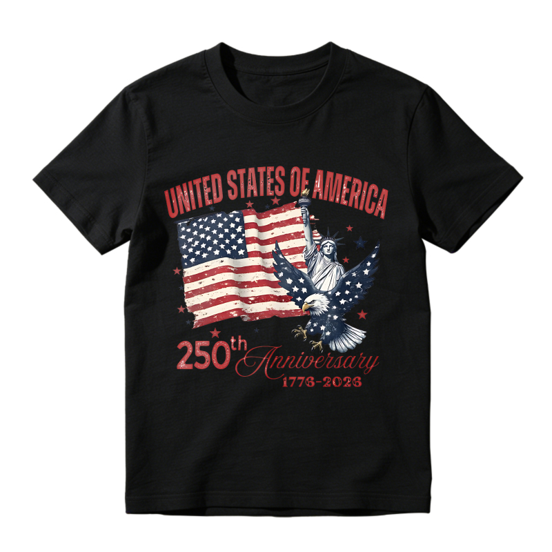 United States Of America 250th Anniversary 1776 2026 Flag Statue Of Liberty Eagle Unisex Classic T-shirt