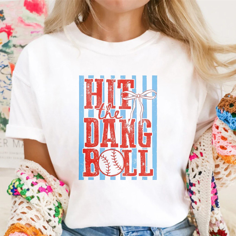 Hit The Dang Ball Baseball Design Unisex Classic T-shirt