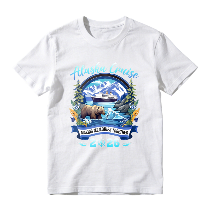 Alaska Cruise Bear And Ship Landscape Making Memories Together Unisex Classic T-shirt