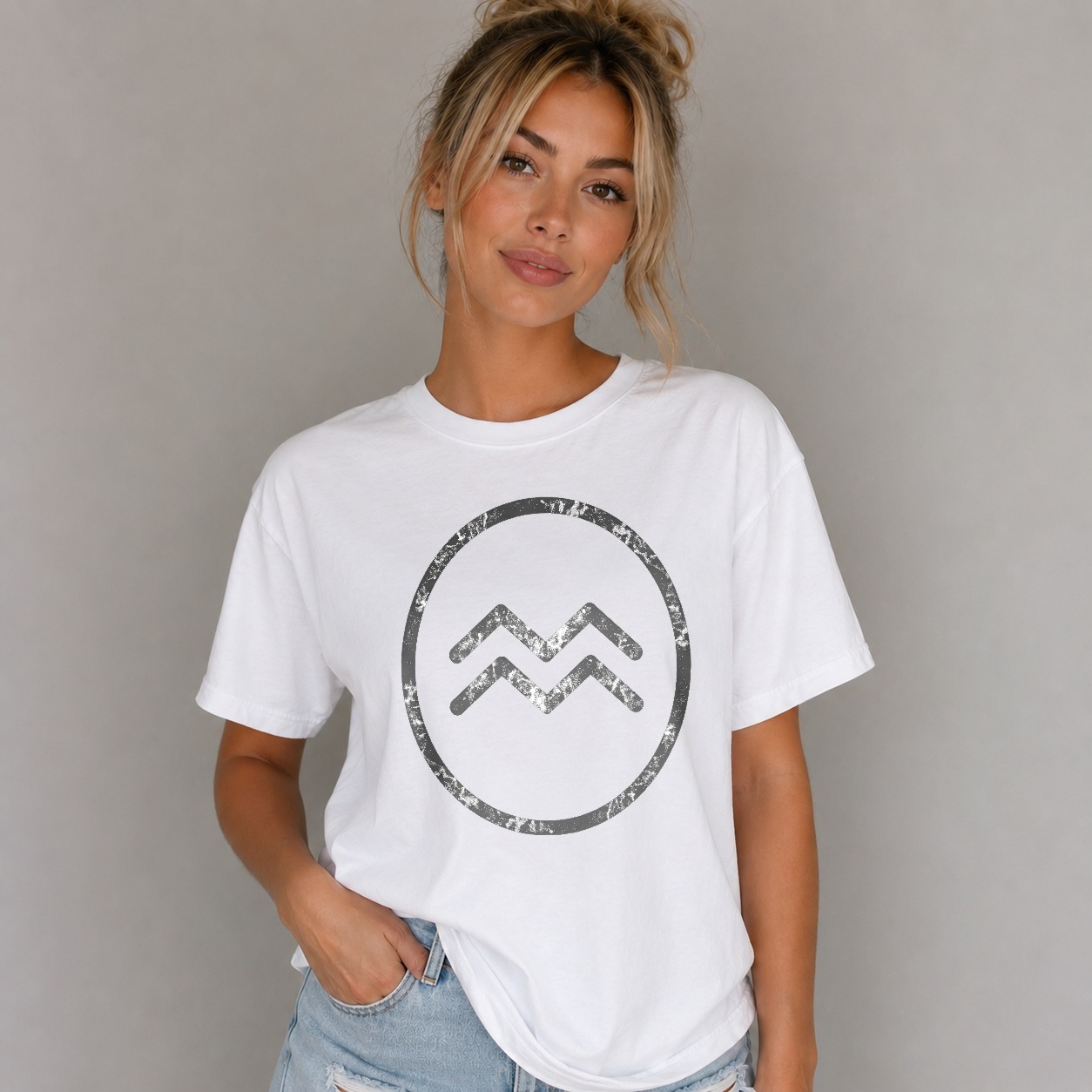 Aquarius Zodiac Symbol Unisex Classic T-shirt