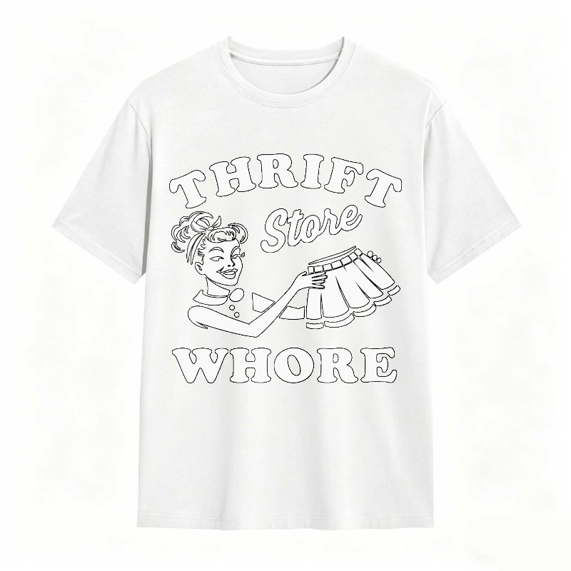 Thrift Store Whore Vintage Pinup Girl Design Unisex Classic T-shirt