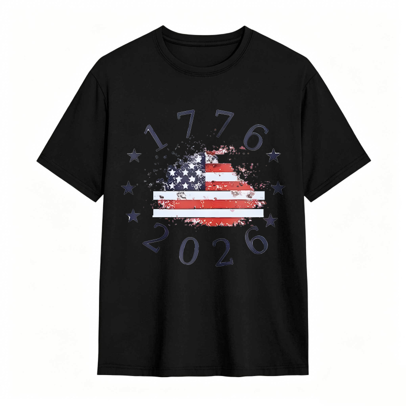 American Flag 1776 2026 Independence Day T-shirt