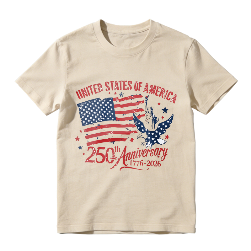 United States Of America 250th Anniversary 1776 2026 Flag And Eagle Design Unisex Classic T-shirt