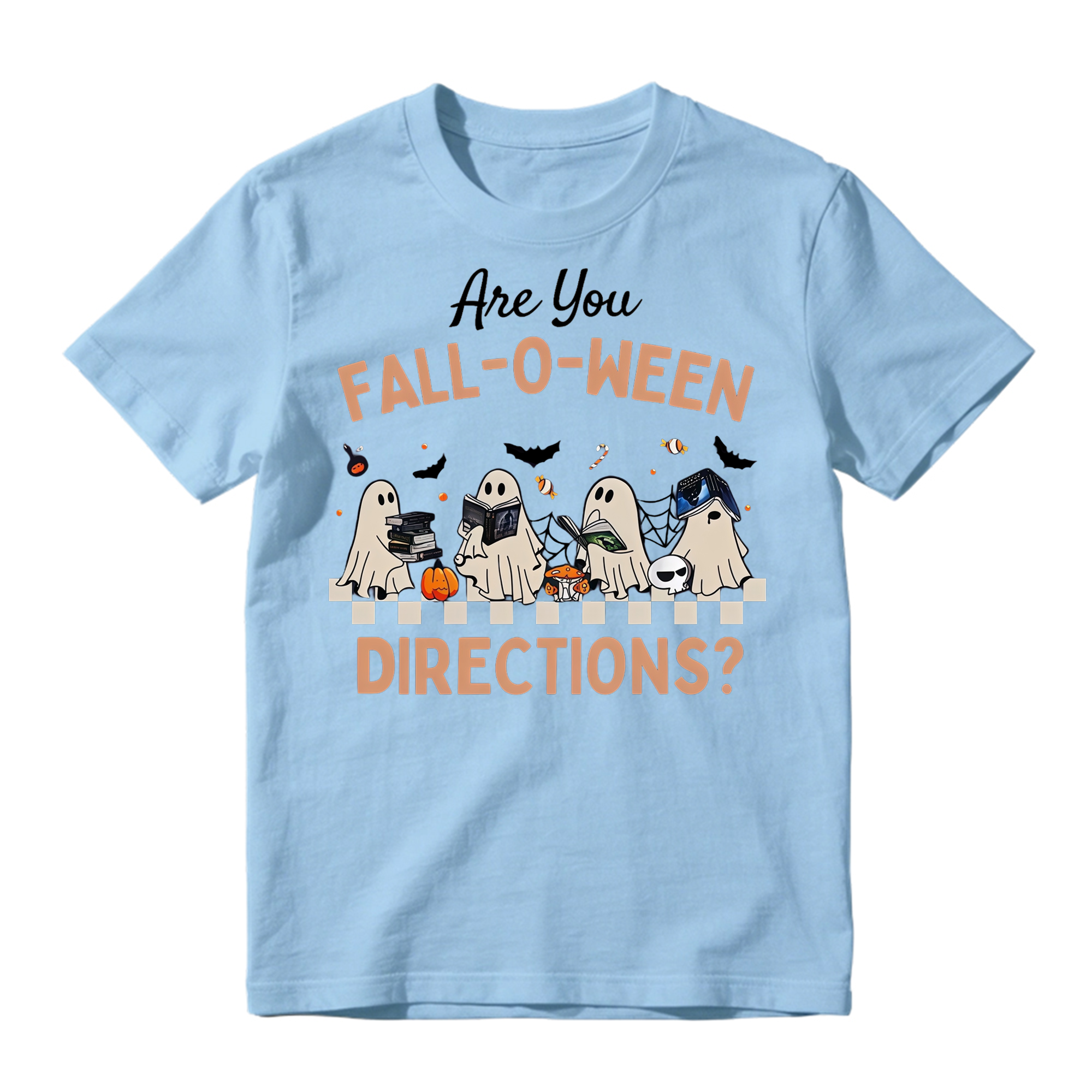Fall-O-Ween Reading Ghosts Graphic T-Shirt