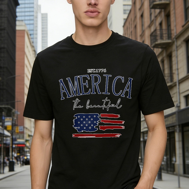 America The Beautiful Flag Design Unisex Classic T-shirt