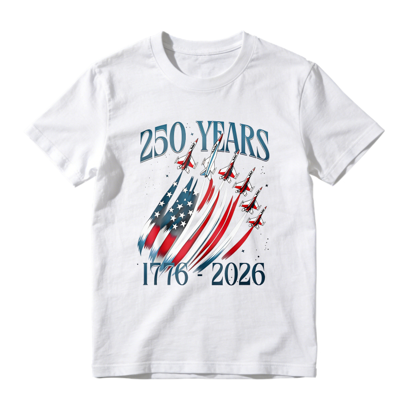 250 Years American Flag And Jets 1776 2026 Unisex Classic T-shirt