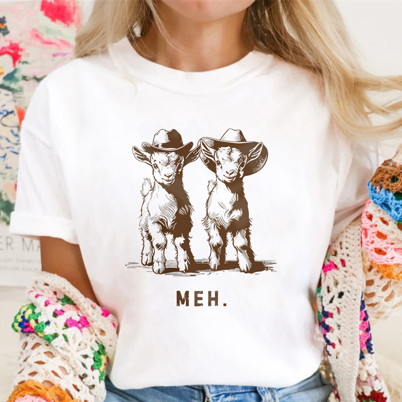 Goat With Cowboy Hat Meh Unisex Classic T-shirt
