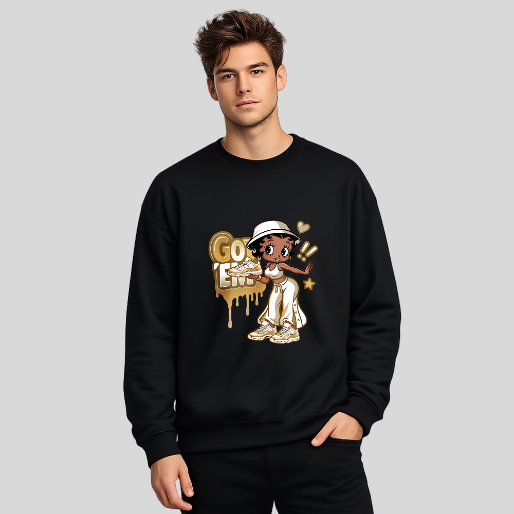 Go Ets Dripping Gold Girl With Hat tshirt 100% cotton