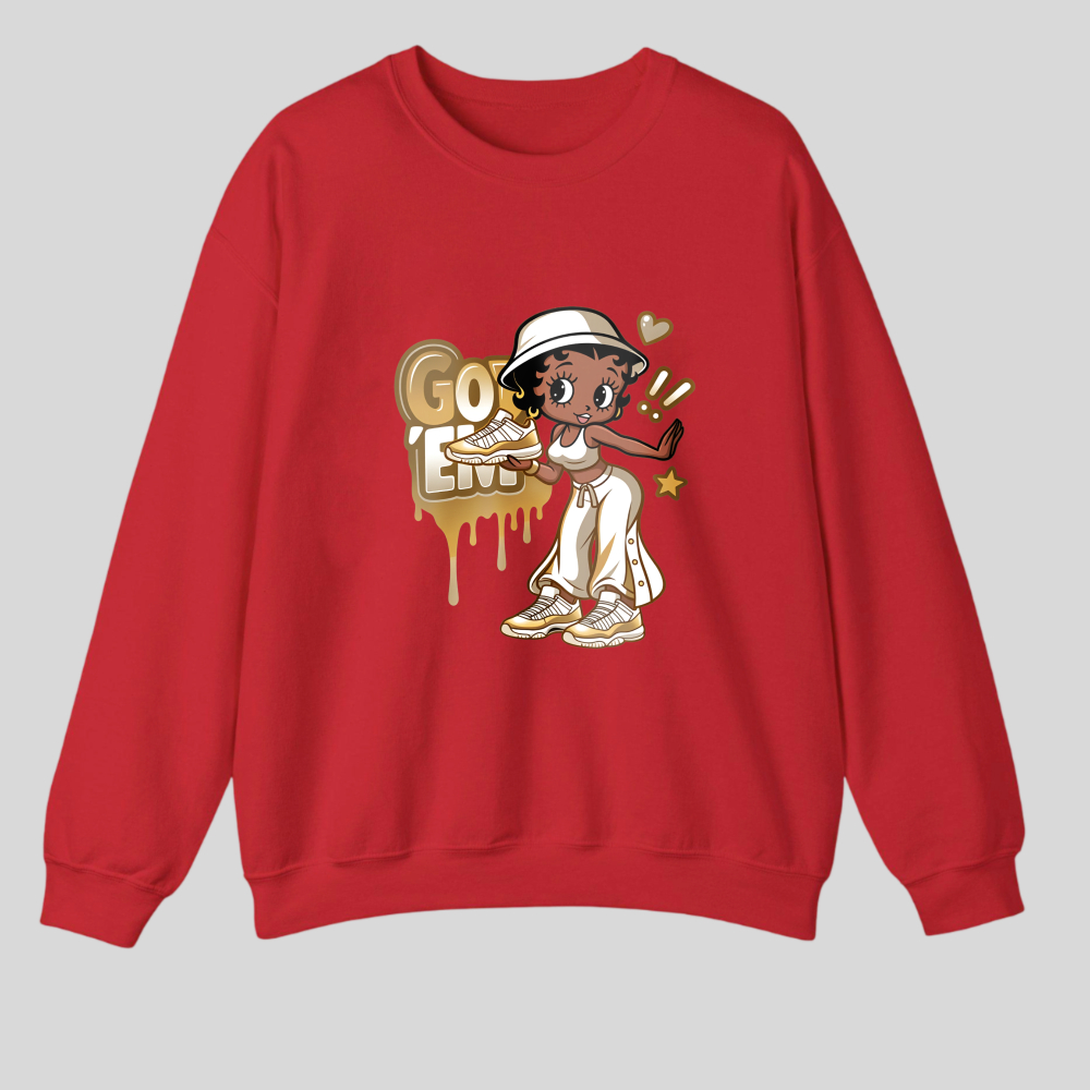 Go Ets Dripping Gold Girl With Hat tshirt 100% cotton