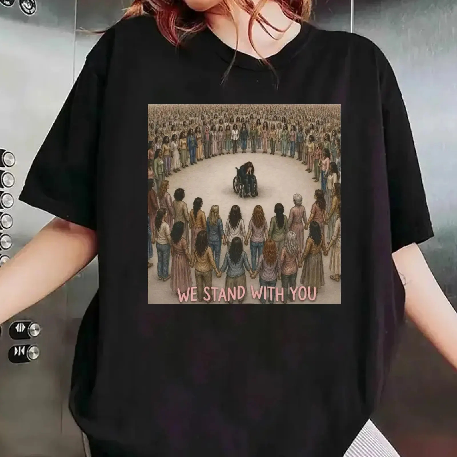 We Stand With You Mother’s Support Tee – Trendy Top and Meaningful Gift