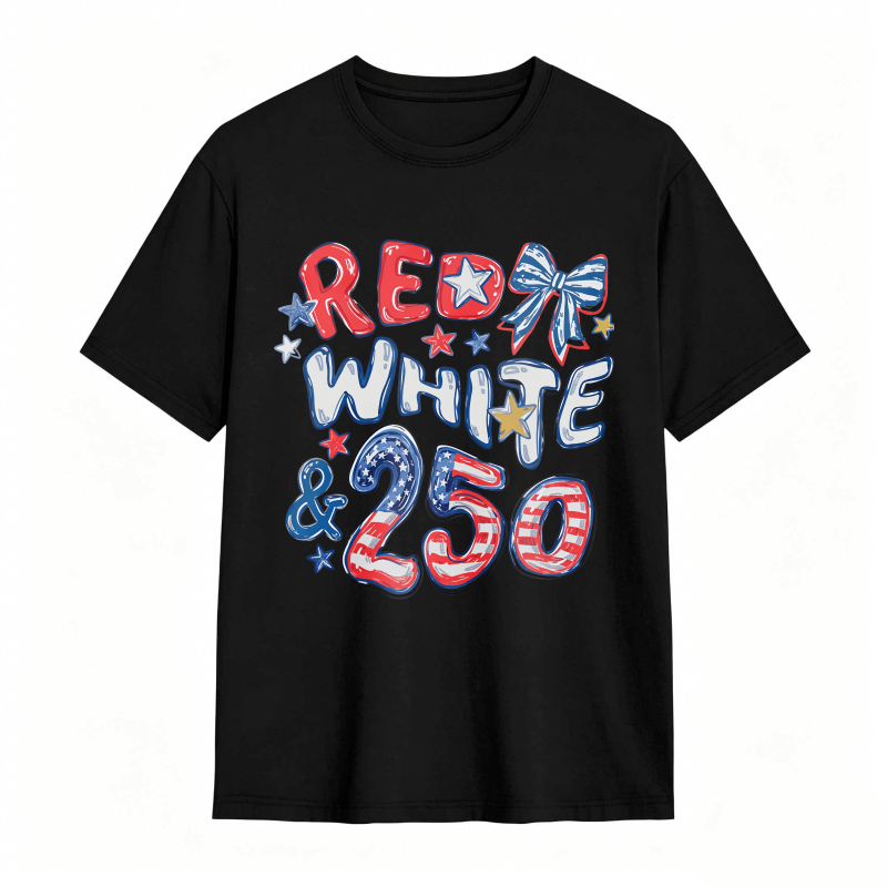 Red White And 250 American Flag Stars And Stripes T-shirt