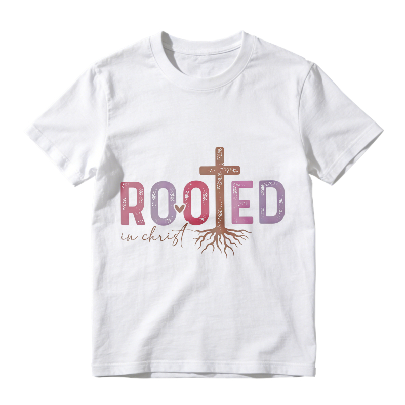 Rooted In Christ Cross With Roots Design Unisex Classic T-shirt