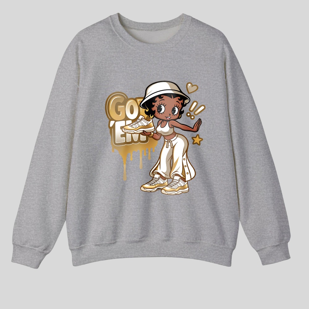 Go Ets Dripping Gold Girl With Hat tshirt 100% cotton