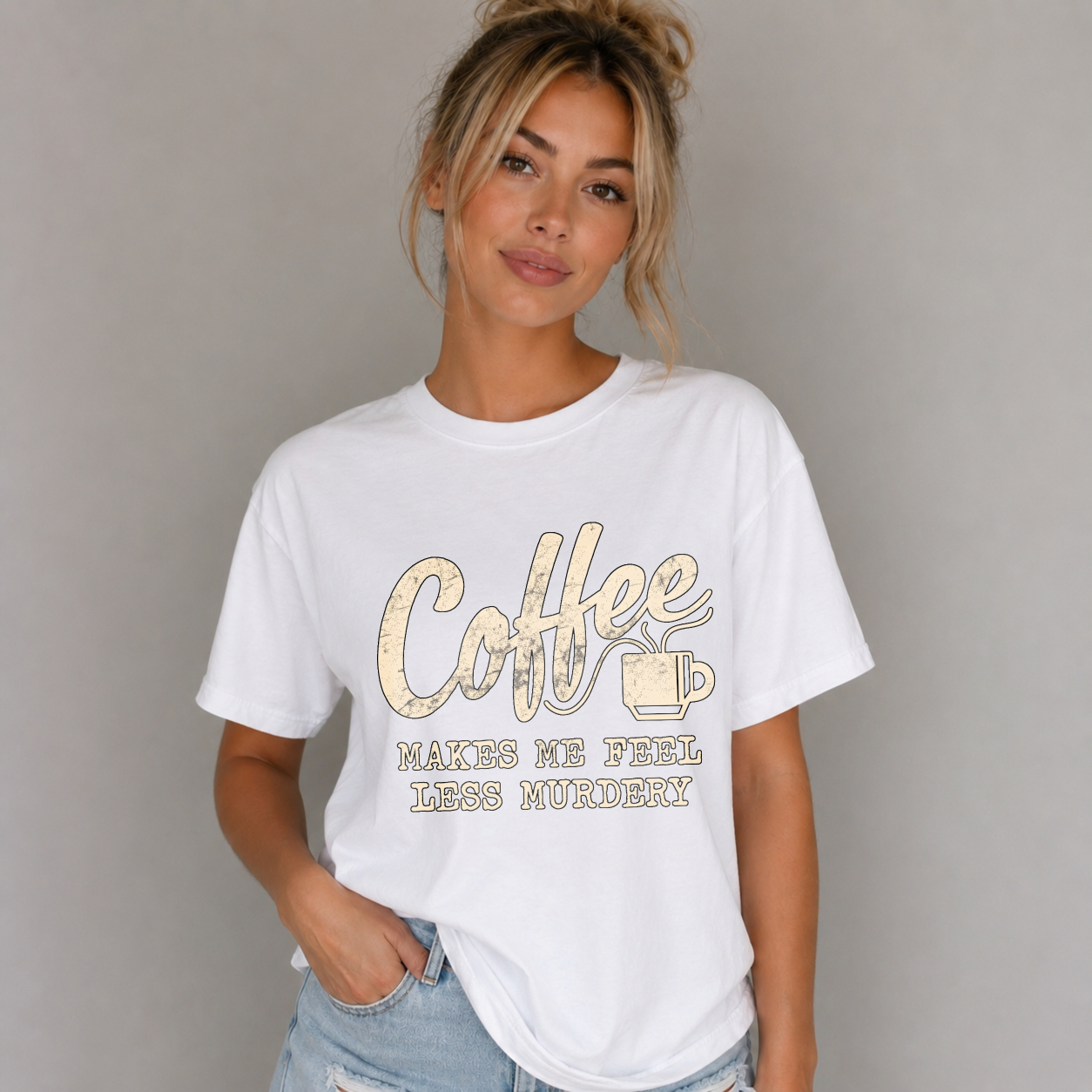 Coffee Makes Me Feel Less Murdery Unisex Classic T-shirt