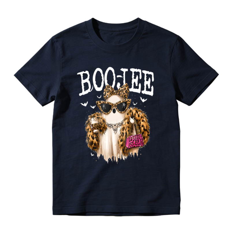 Boojee Leopard Print Owl With Sunglasses And Pink Handbag Graphic T-shirt