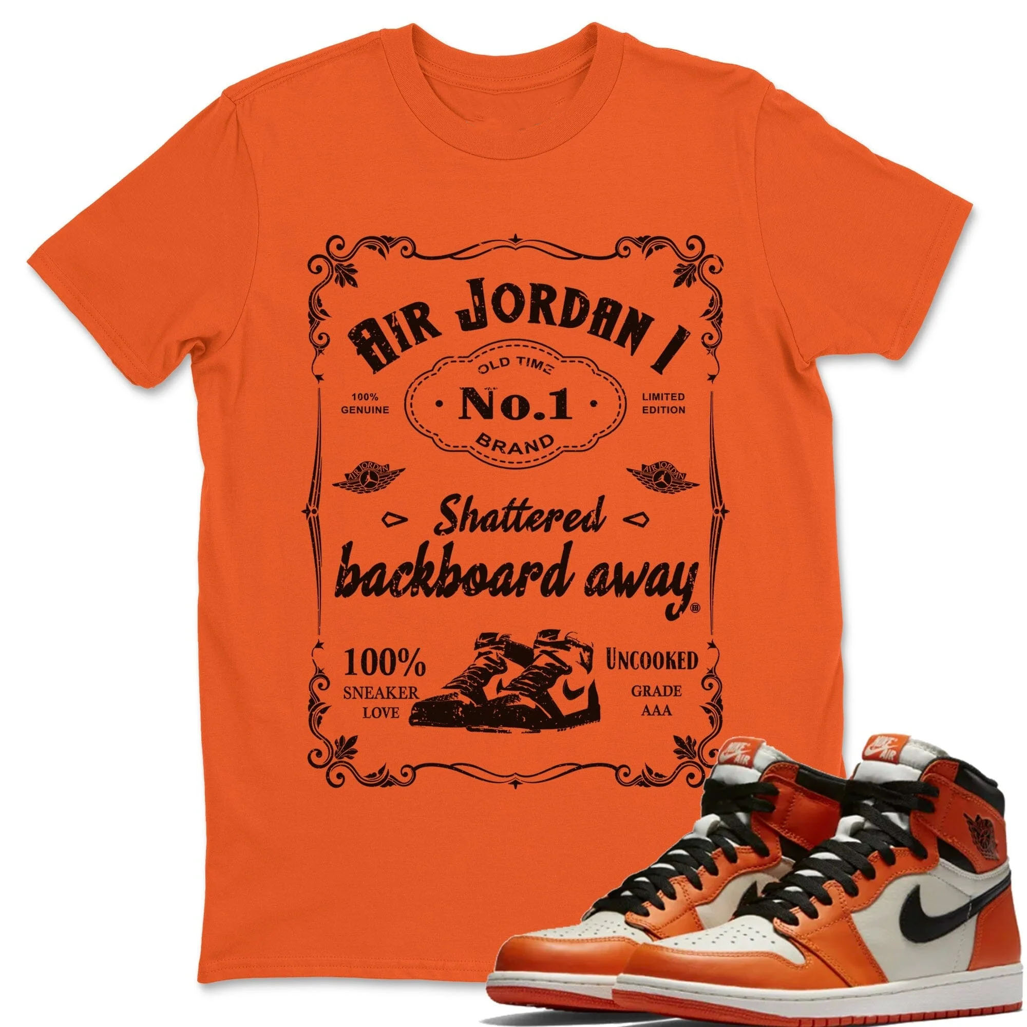 Sneaker Label Unisex Tops - Air Jordan 1 Shattered Backboard Away