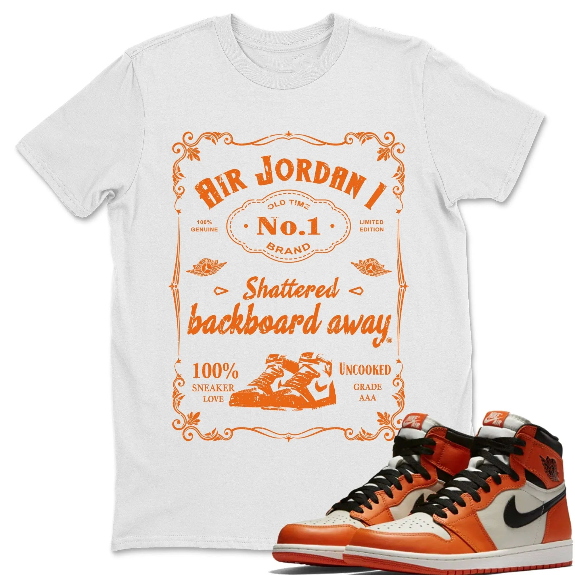 Sneaker Label Unisex Tops - Air Jordan 1 Shattered Backboard Away