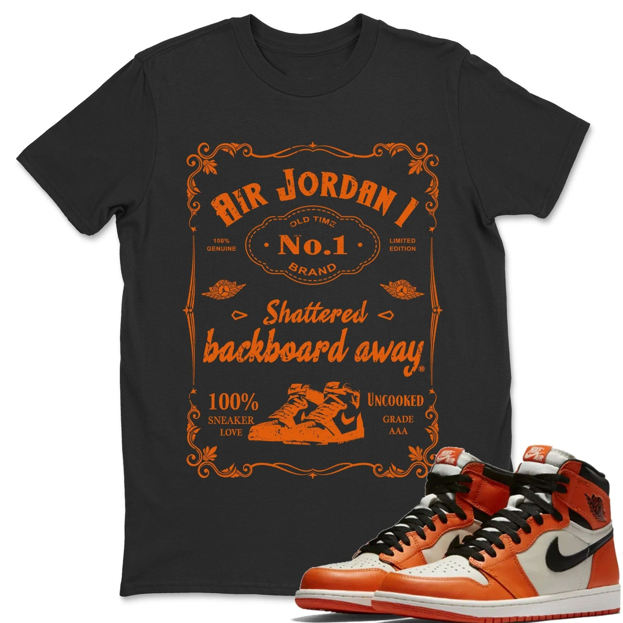 Sneaker Label Unisex Tops - Air Jordan 1 Shattered Backboard Away