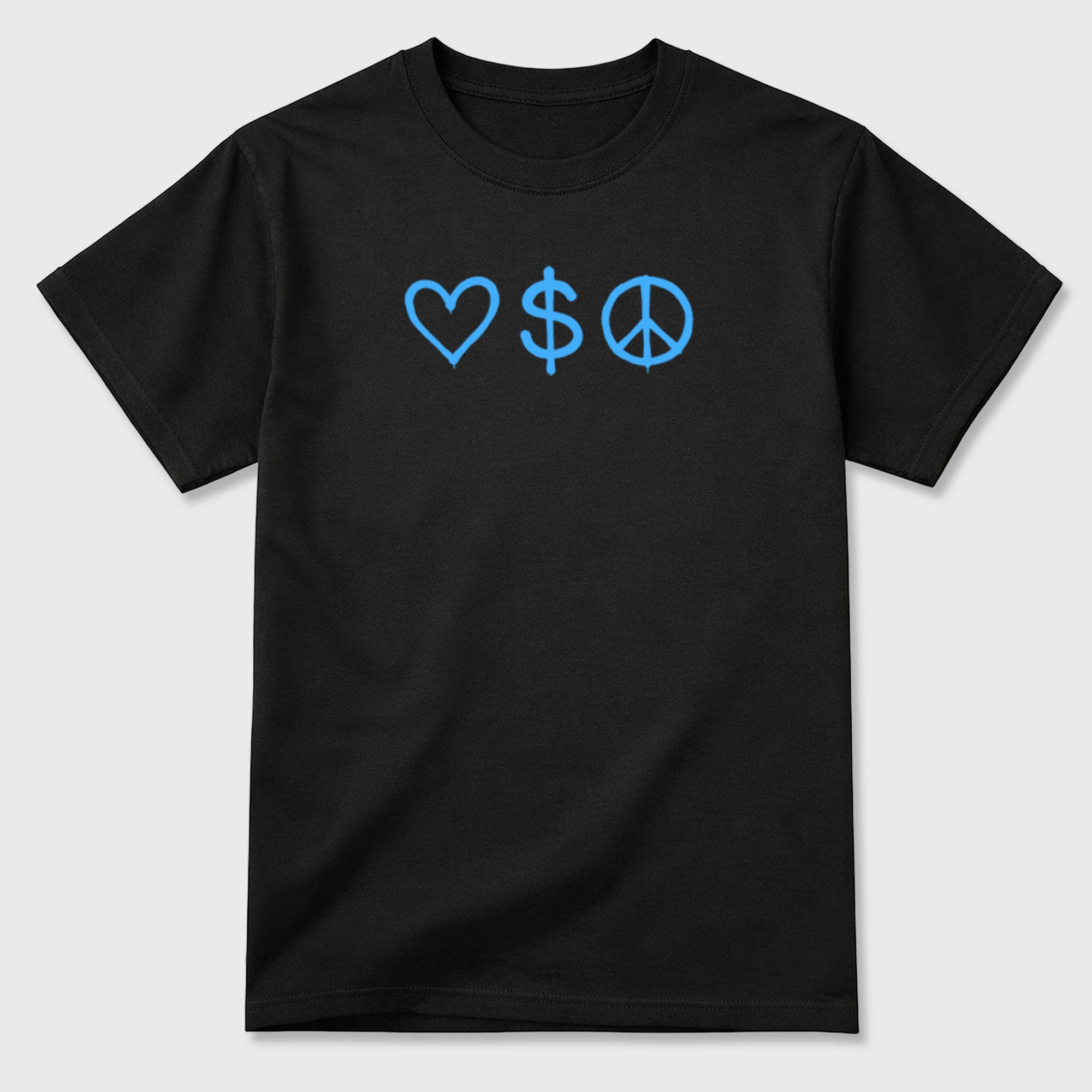 Love Money Peace Sneaker Tees - Air Jordan 14 University Blue