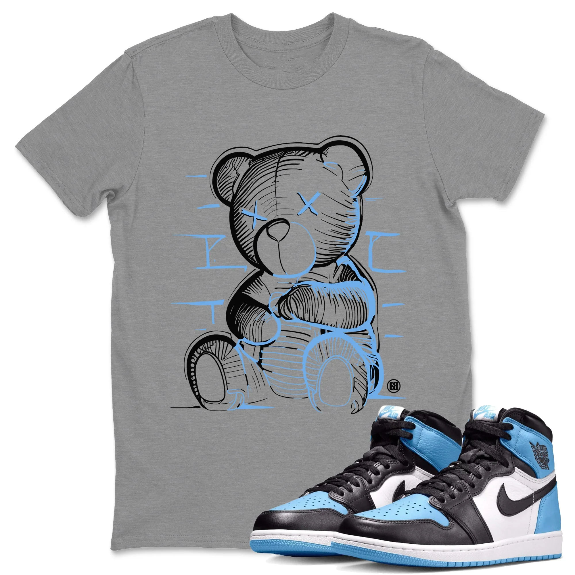 Neon Bear Unisex Tops - Air Jordan 1 UNC Toe