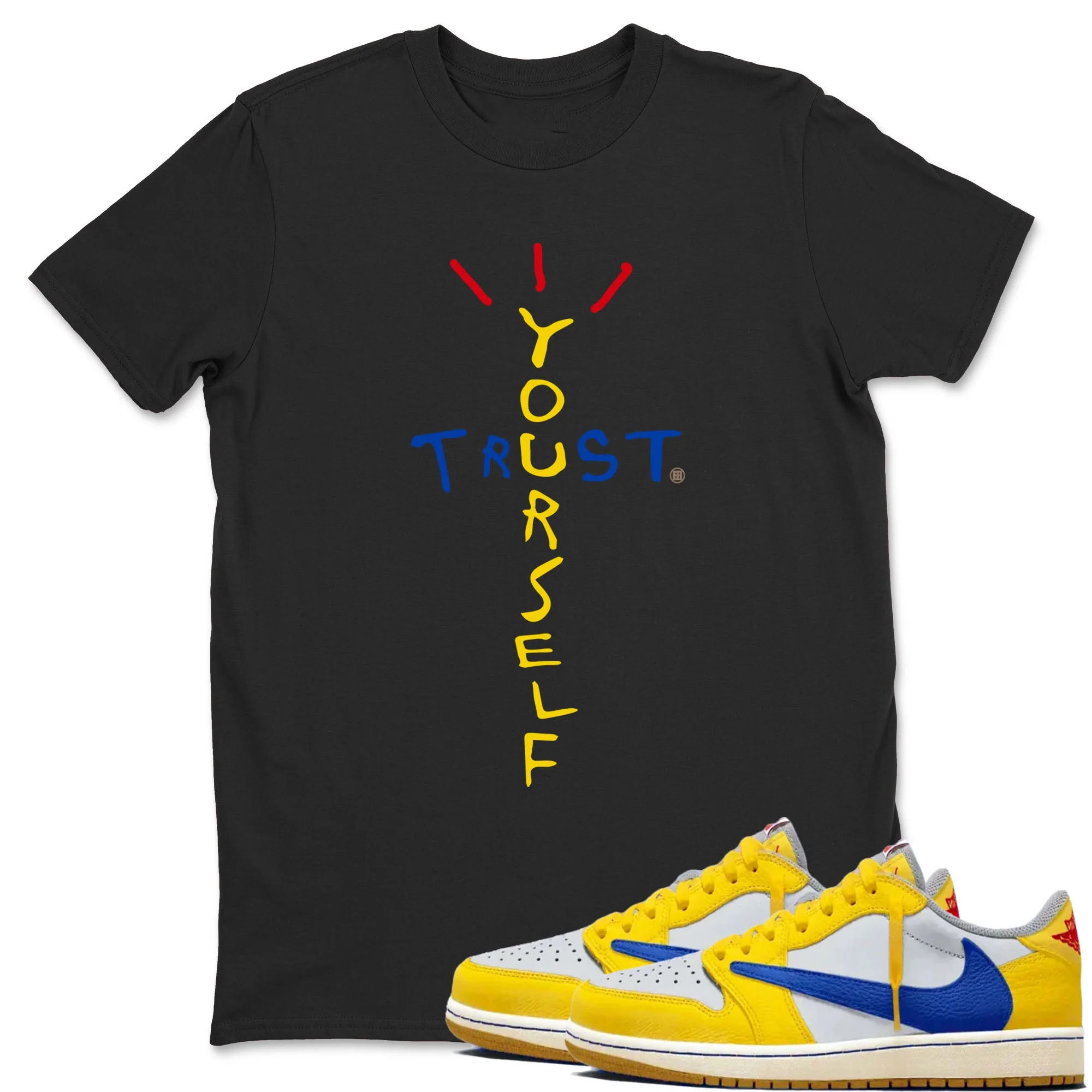 Trust Yourself TEEWAVO Sneaker Tees - Air Jordan 1 Travis Scott Canary