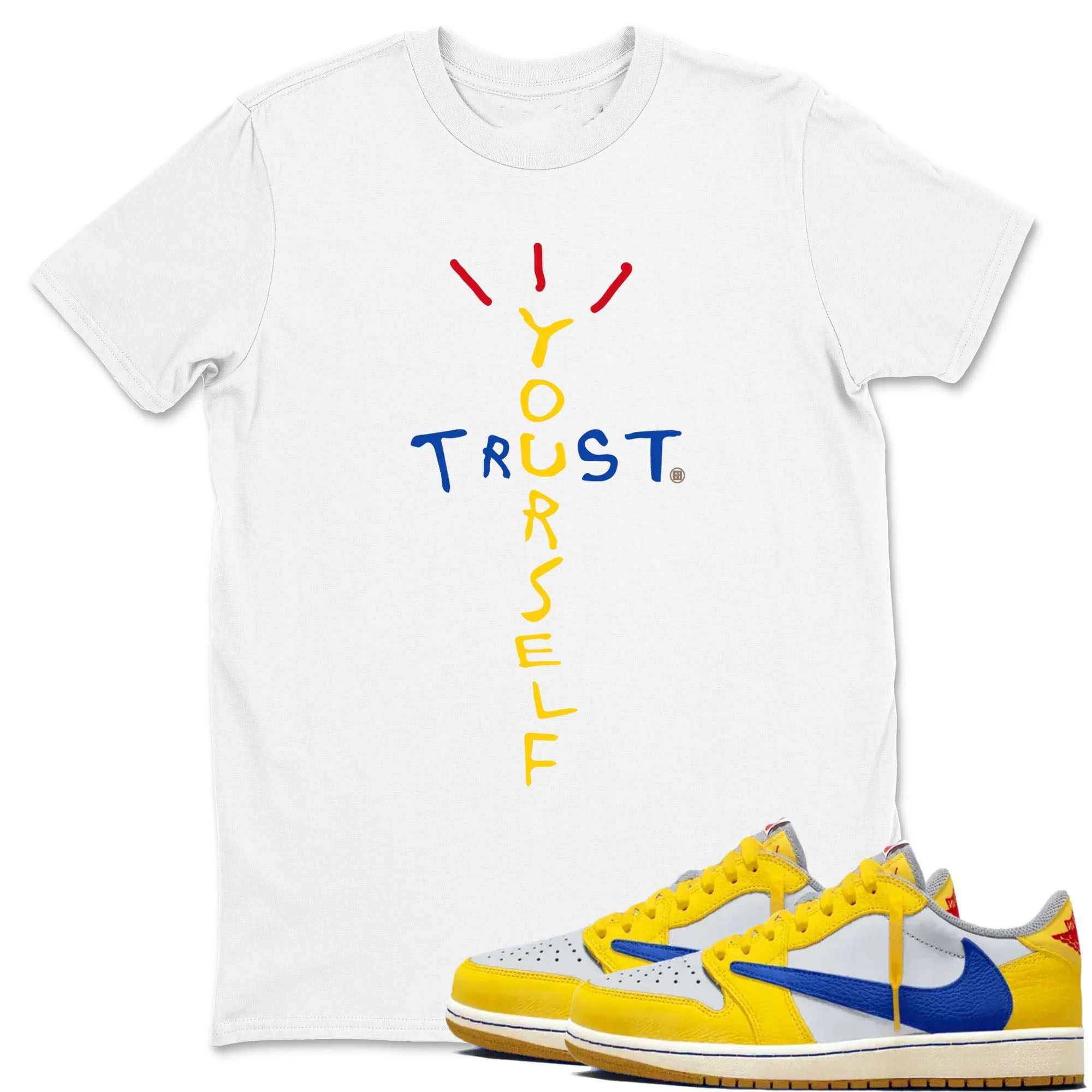Trust Yourself TEEWAVO Sneaker Tees - Air Jordan 1 Travis Scott Canary