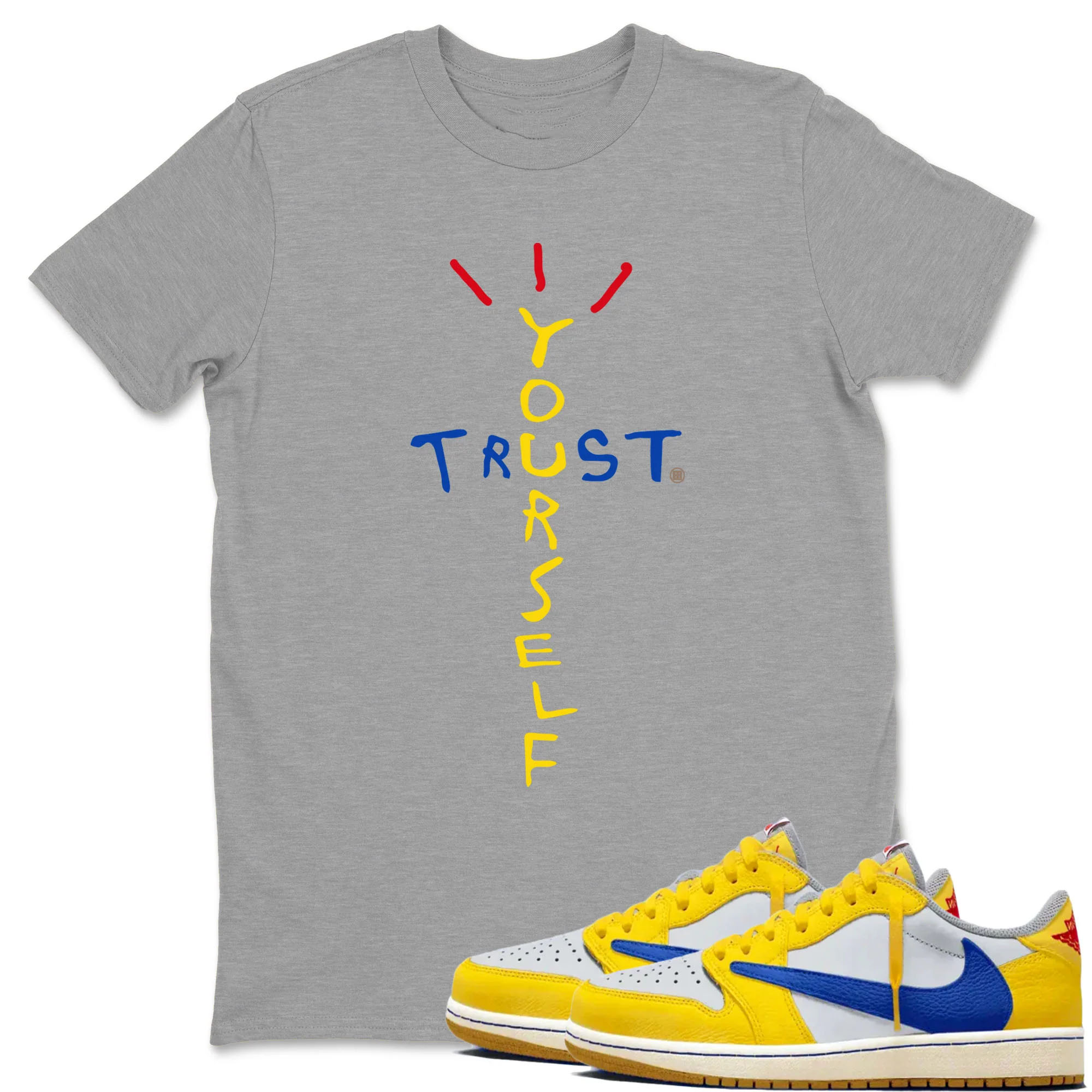 Trust Yourself TEEWAVO Sneaker Tees - Air Jordan 1 Travis Scott Canary