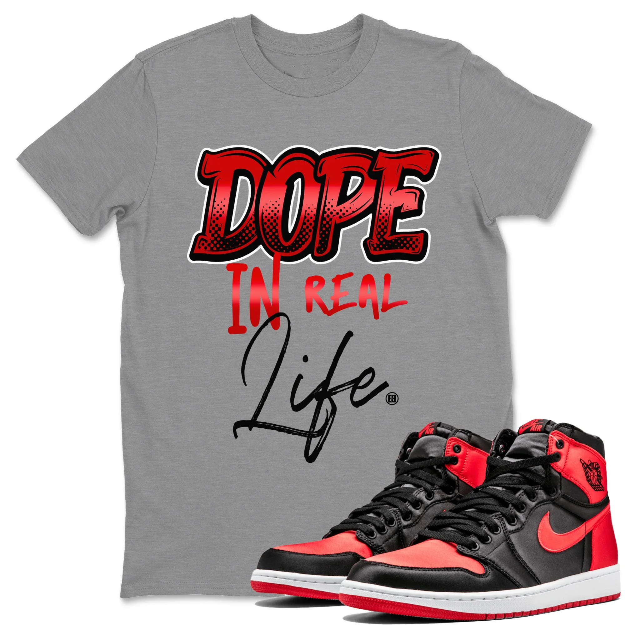 Dope In Real Life Unisex Tops - Air Jordan 1 Satin Bred