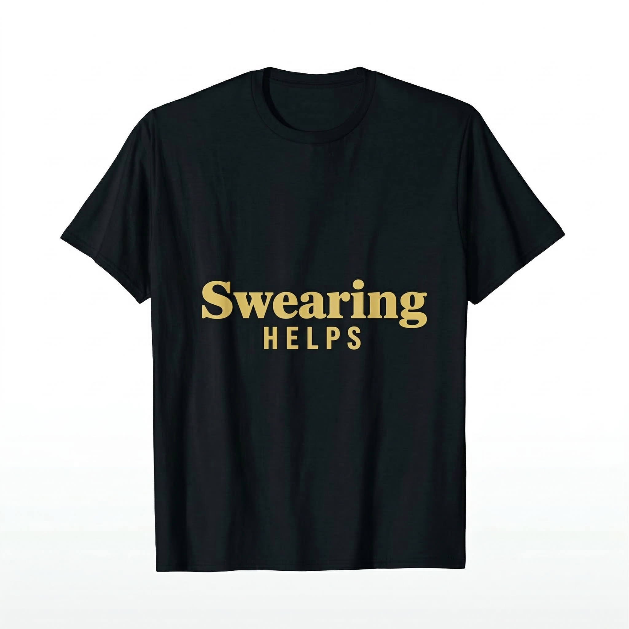 TEECURENT Swearing Helps T Shirt Funny Sassy Statement Graphic Tee For Men Women Casual Wear WOMEN