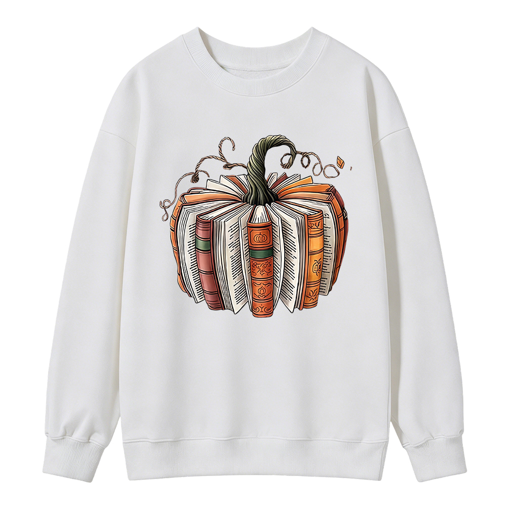 Bookish Pumpkin Fall Crewneck Sweatshirt