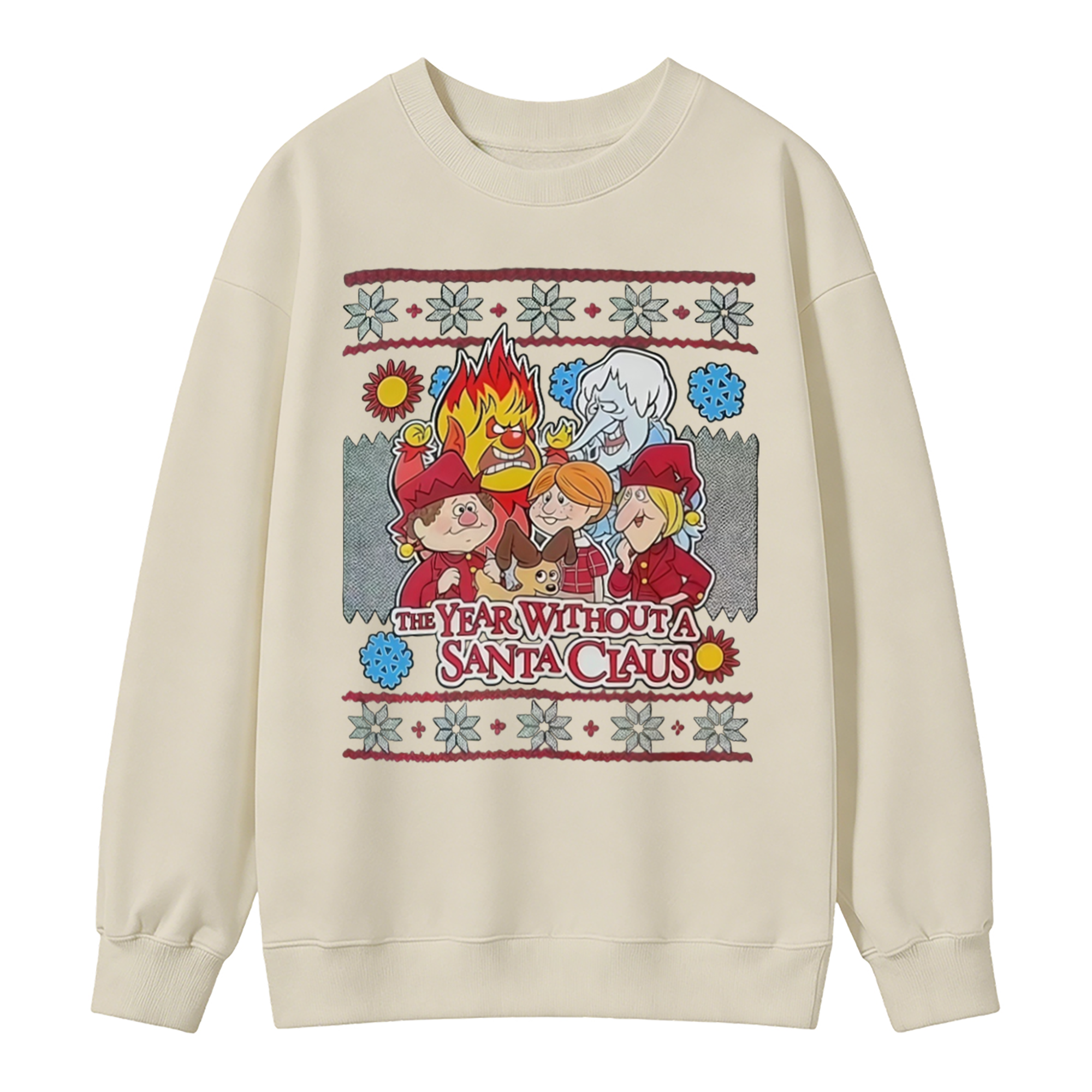 Retro Christmas Classic Cartoon Sweatshirt - Ugly Holiday Sweater Graphic Pullover