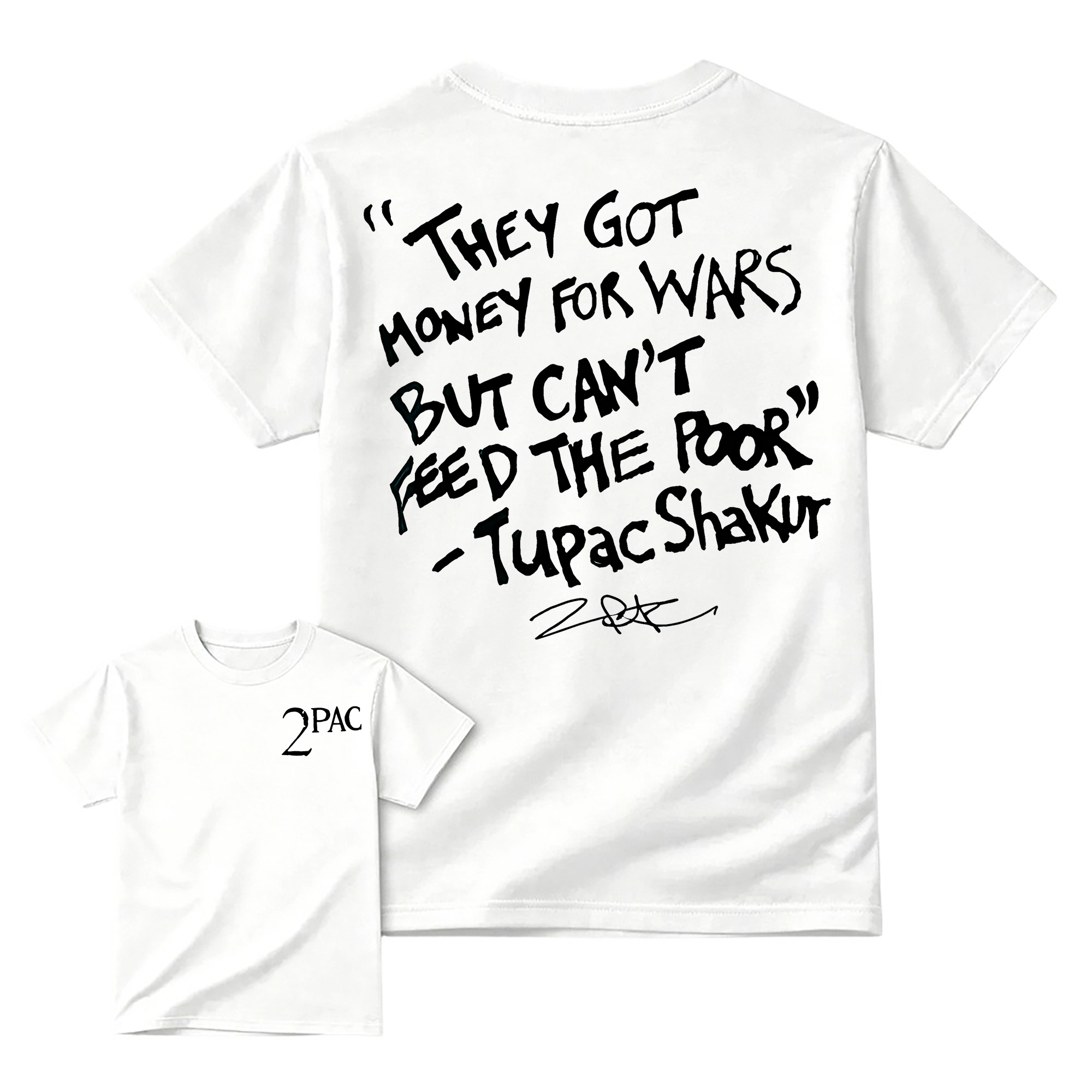 "Money For Wars" Quote Graphic T-Shirt Vintage Hip Hop Cotton Tee