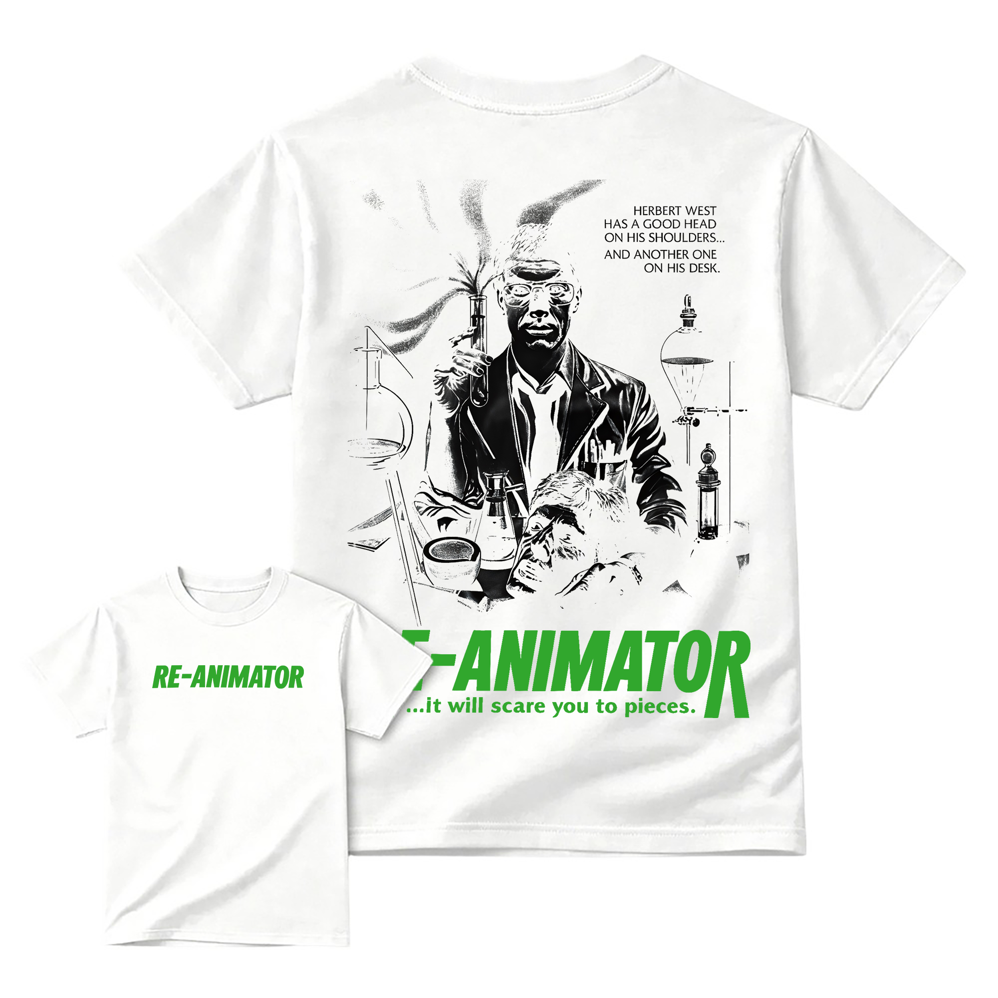 Gothic Mad Scientist Poster Graphic T-Shirt Oversized Streetwear Tee