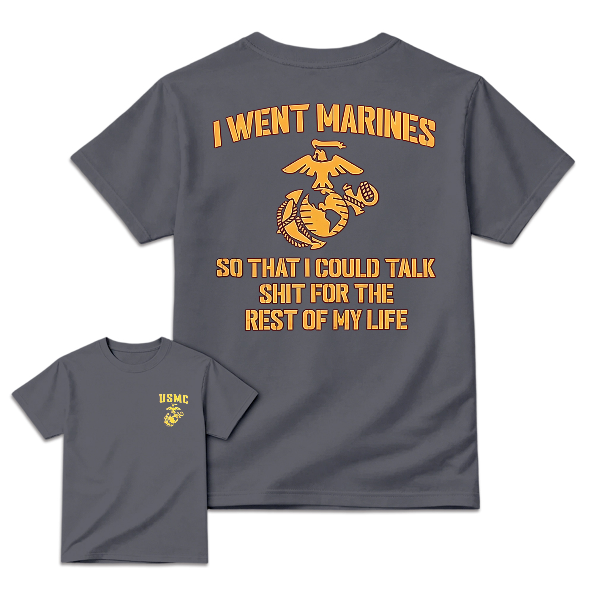 Military Crest Veteran Humor Graphic T-Shirt