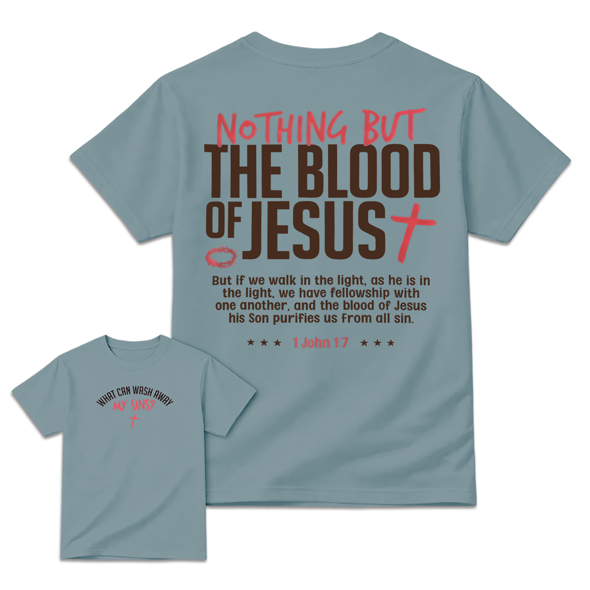 Nothing But The Blood Christian Faith Verse T-Shirt