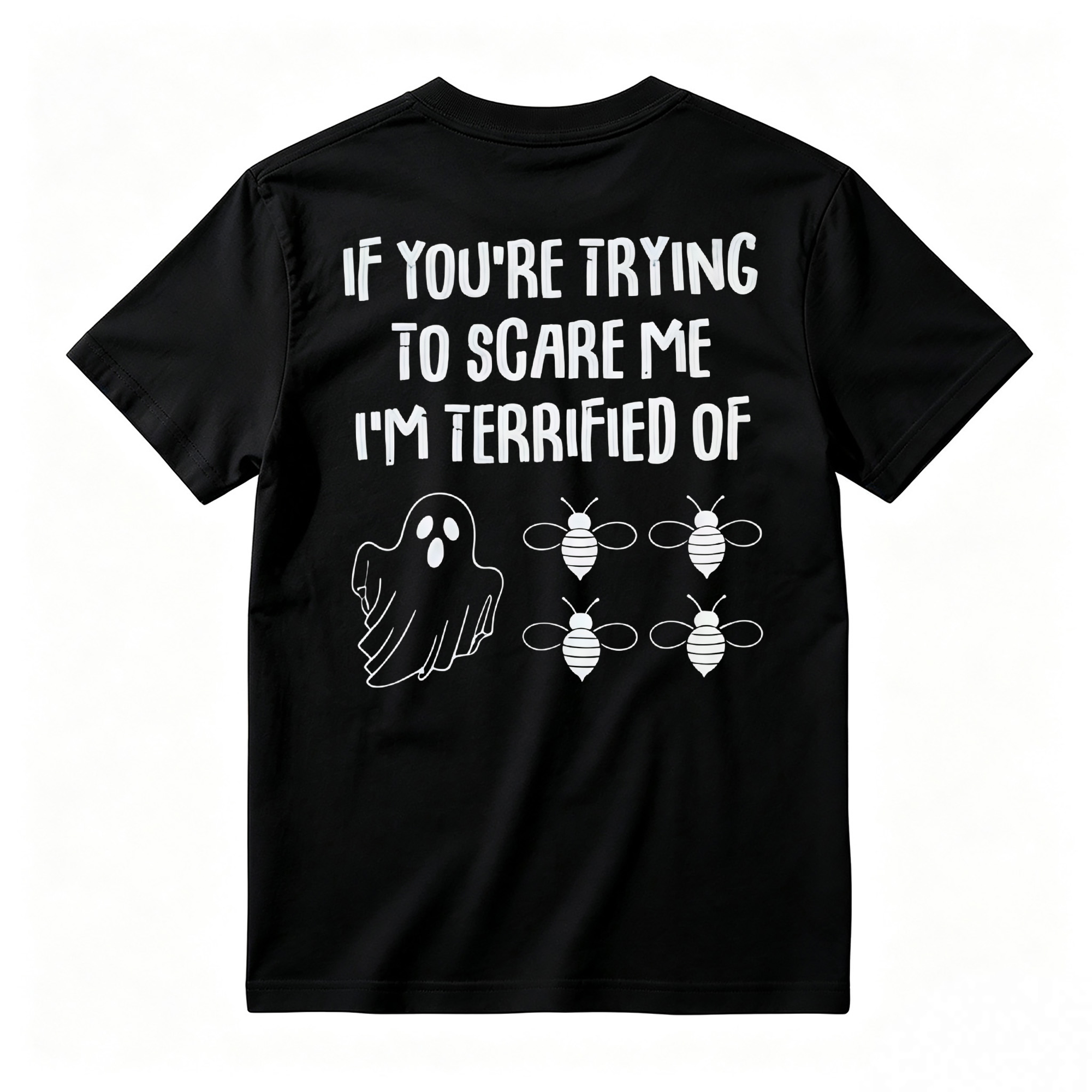 Ghost Bees Funny Halloween Graphic T-Shirt