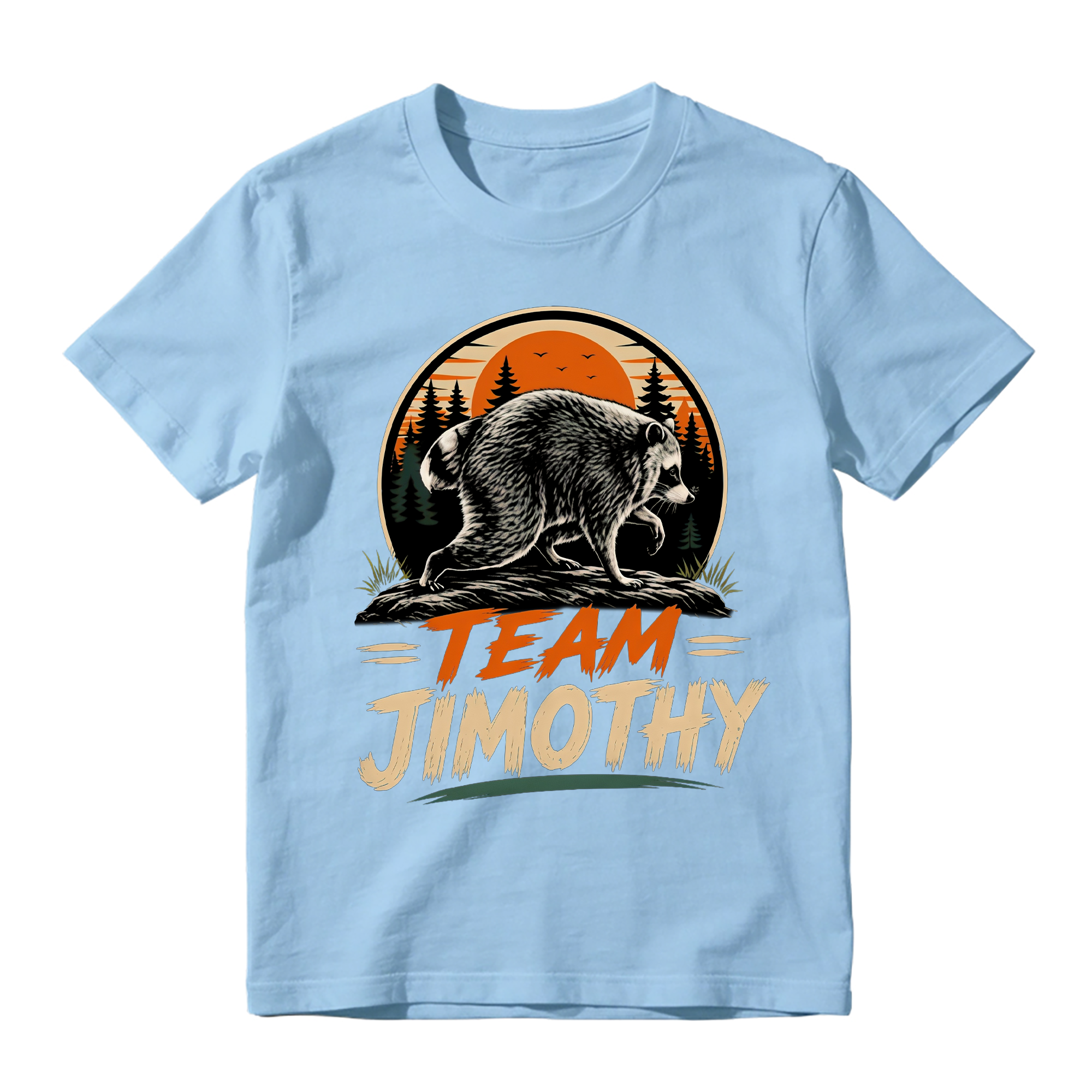 Team Jimothy Raccoon Sunset Vintage T-Shirt