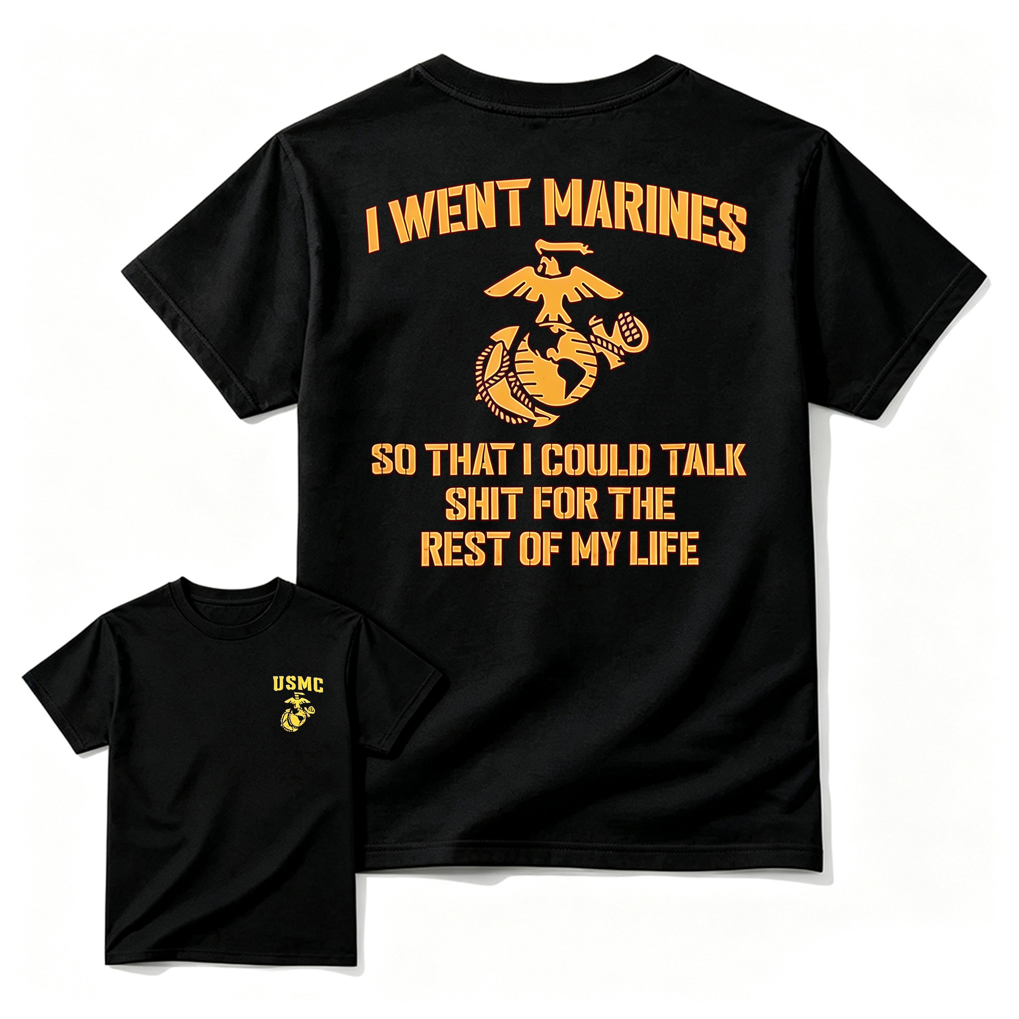 Military Crest Veteran Humor Graphic T-Shirt