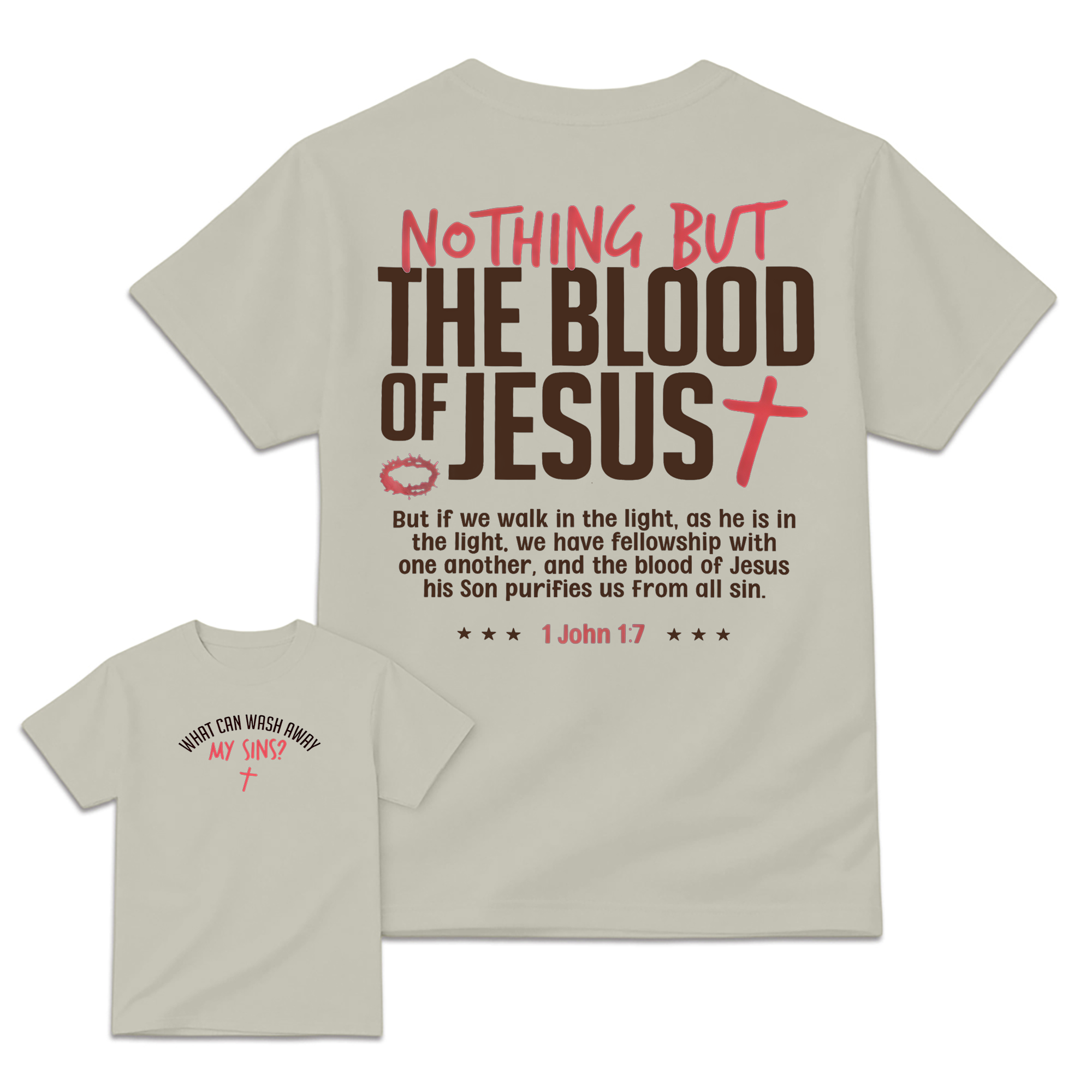 Nothing But The Blood Christian Faith Verse T-Shirt