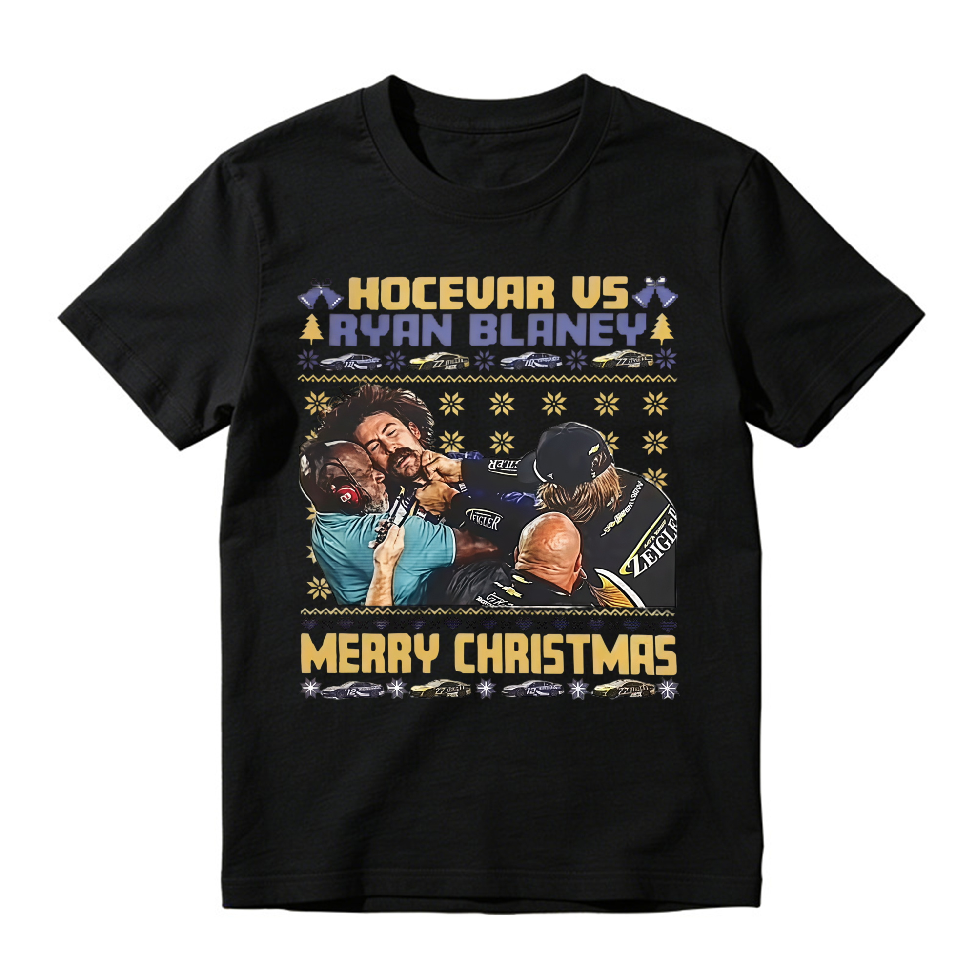 Racing Christmas Brawl Ugly Sweater T-Shirt